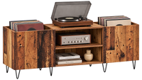 Console Sonolya Sillon 121 avec rangements vinyles remplis